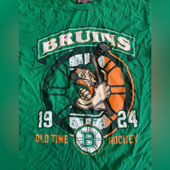 Vintage Boston Bruins St. Patrick’s Day Edition T Shirt 1924 Old Time Hockey - Picture 2 of 3